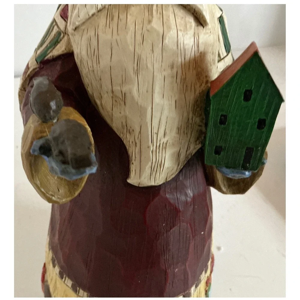 Jim Shore Heartwood Creek Vintage Santa Figurine Birdhouse 10 Inch 2002 B105528